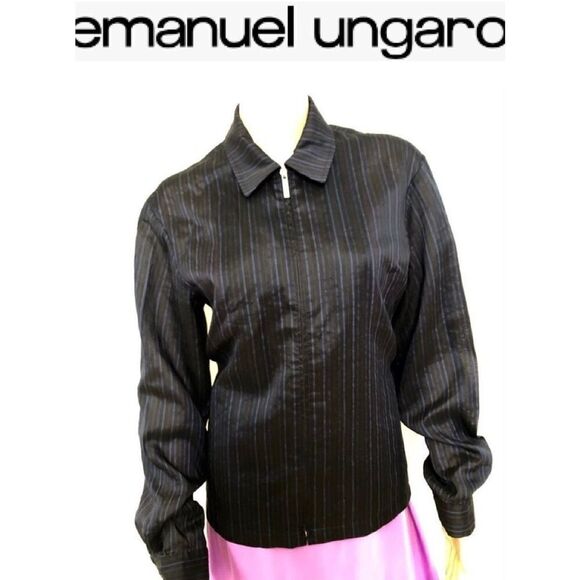 Sz US10 Vintage 90’s Emanuel Ungaro Zip Jacket - Picture 1 of 15